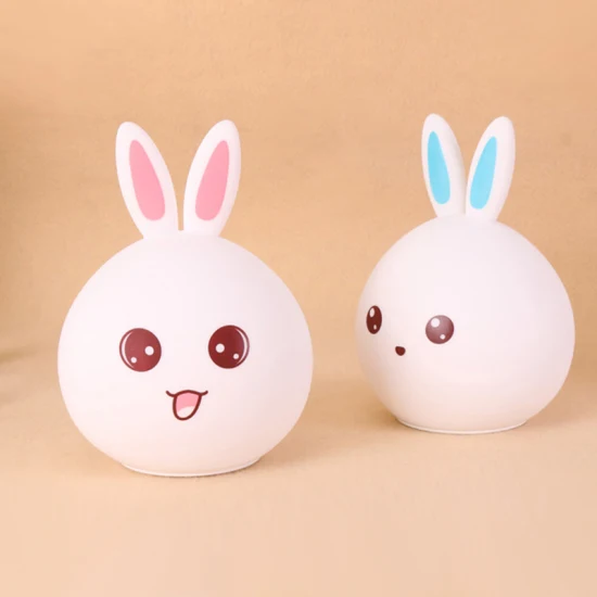 Colorlife Rabbit Silicone Touch Sensor Night Light para brinquedo infantil